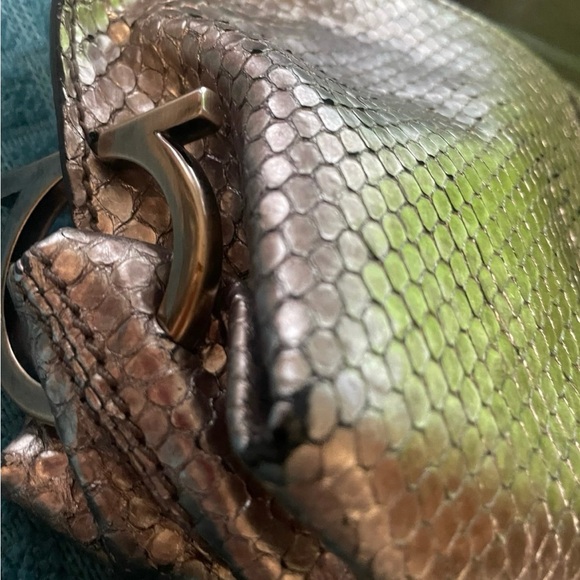 Salvatore Ferragamo Python Snakeskin Clutch